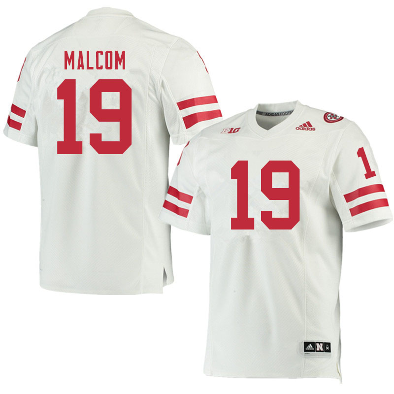 Men #19 Seth Malcom Nebraska Cornhuskers College Football Jerseys Sale-White